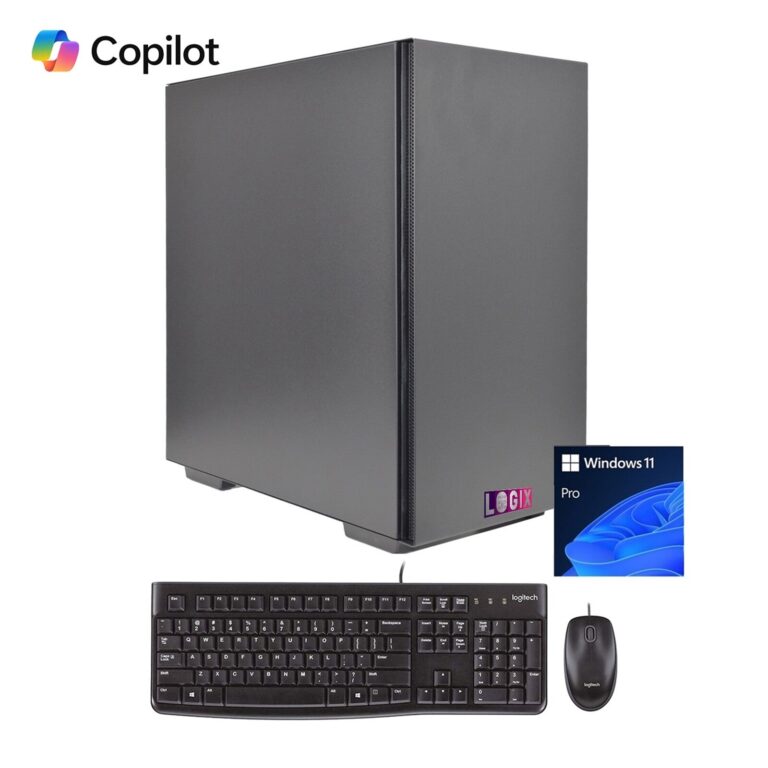 LOGIX Intel Core i3 14th Gen Quad Core 16GB RAM with 500GB SSD Wireless Business / Education Desktop PC with Windows 11 Pro plus Keyboard & Mouse