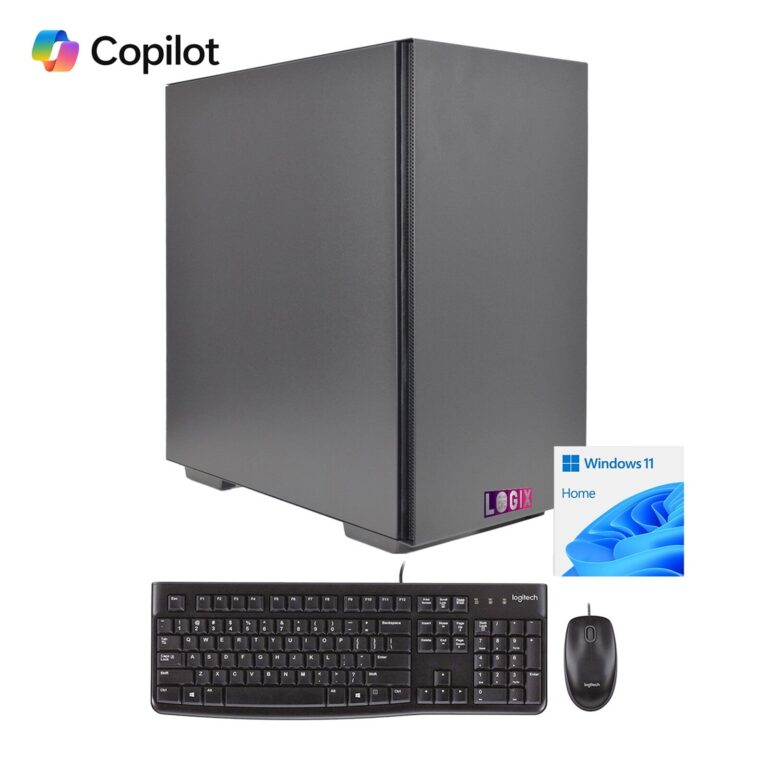 LOGIX Intel Core i3 14th Gen Quad Core 16GB RAM with 500GB SSD Wireless Family Desktop PC with Windows 11 Home & Keyboard & Mouse Intel® Core™ i3