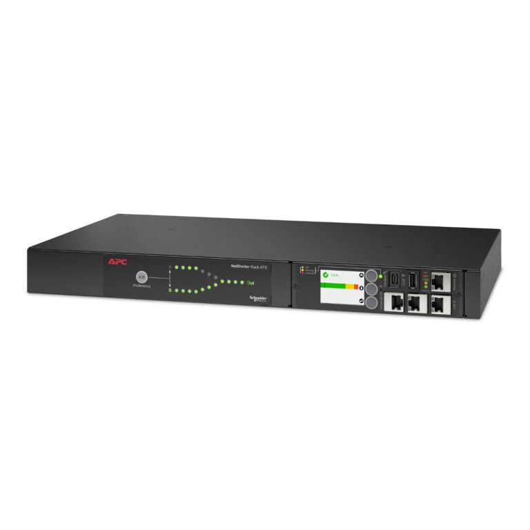 APC Automatic Transfer Switch AP4423A – (8x) C13 + (1x) C19, 3680W, Rack mountable, 1U