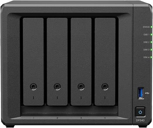 Synology DP340 NAS/storage server Desktop R1600 16 GB 32 TB HDD Black
