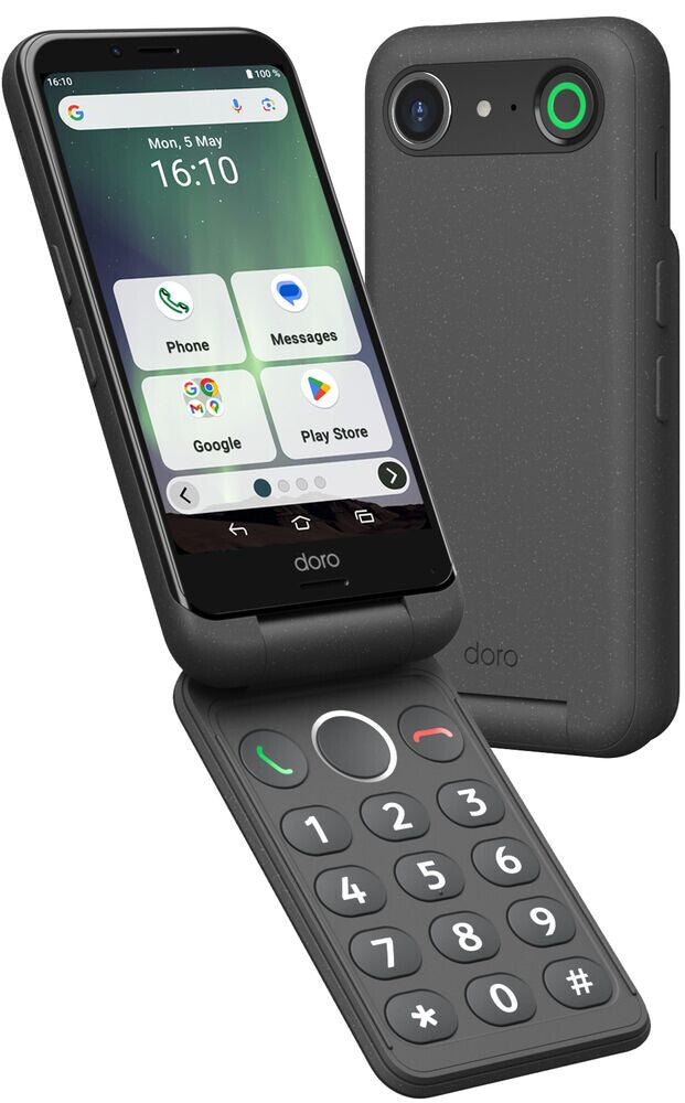 Doro Aurora A20 4.5″ 4G Smartphone (8897) – 64GB, 4GB RAM, Dual SIM, Graphite