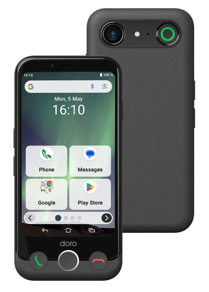 Doro Aurora A10 4.5″ 4G Smartphone (8885) – 64GB, 4GB RAM, Dual SIM, Graphite