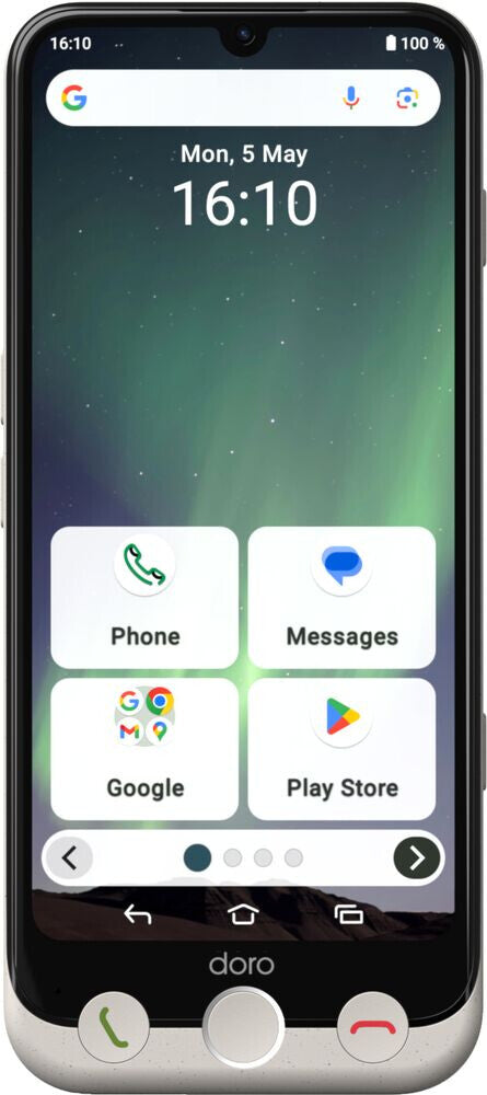 Doro Aurora A30 6.1″ 4G Smartphone (8905) – 128GB, 6GB RAM, Dual SIM, Black/White
