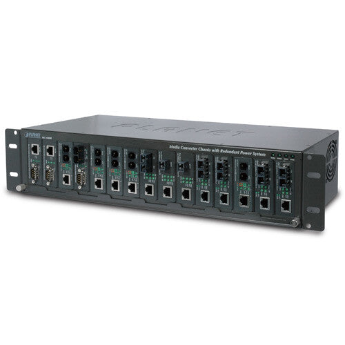 PLANET 15 Slot 19″ Converter Chassis with Redundant Power Option
