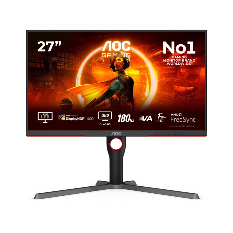 AOC G3 – 27″ QHD 180Hz Monitor (Q27G3XMN/BK)