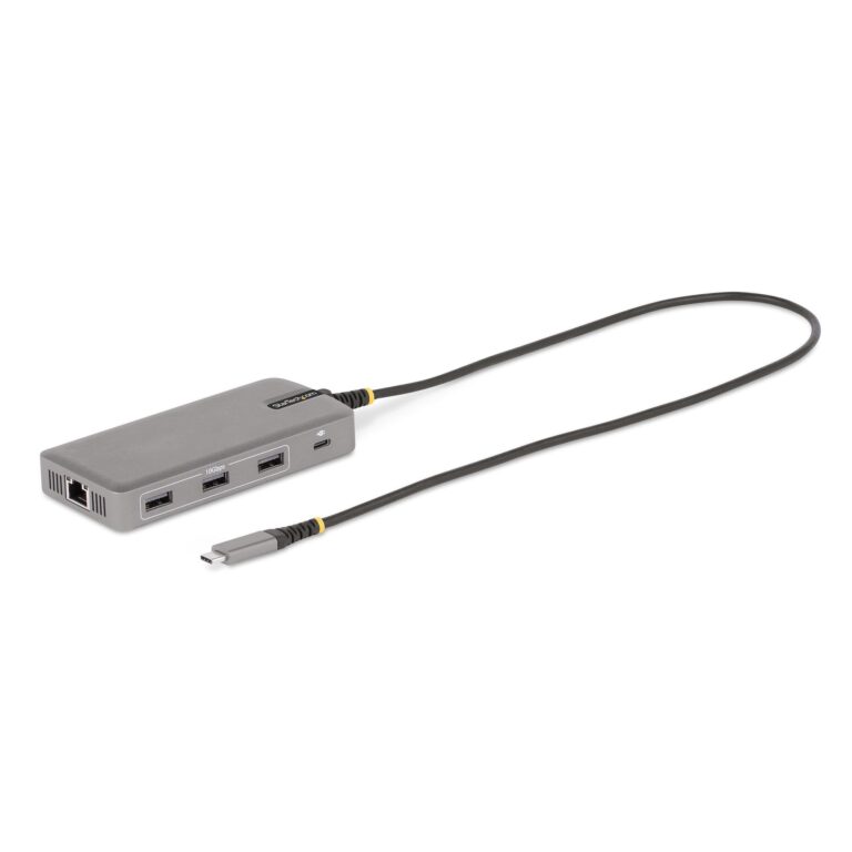 StarTech.com USB-C Triple Monitor Multiport Adapter, Dual 4K 60Hz + 4K 30Hz HDMI & DisplayPort, 3-Port USB 10Gbps Hub, 100W PD Pass-Through, GbE,