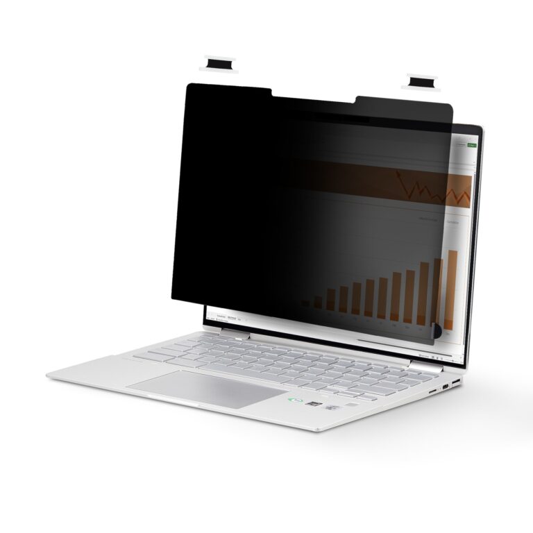 StarTech.com 14-inch 16:9 Flip-Over Privacy Screen with Touch, Anti-Glare Privacy Filter, Laptop Monitor Screen Protector with 51% Blue Light