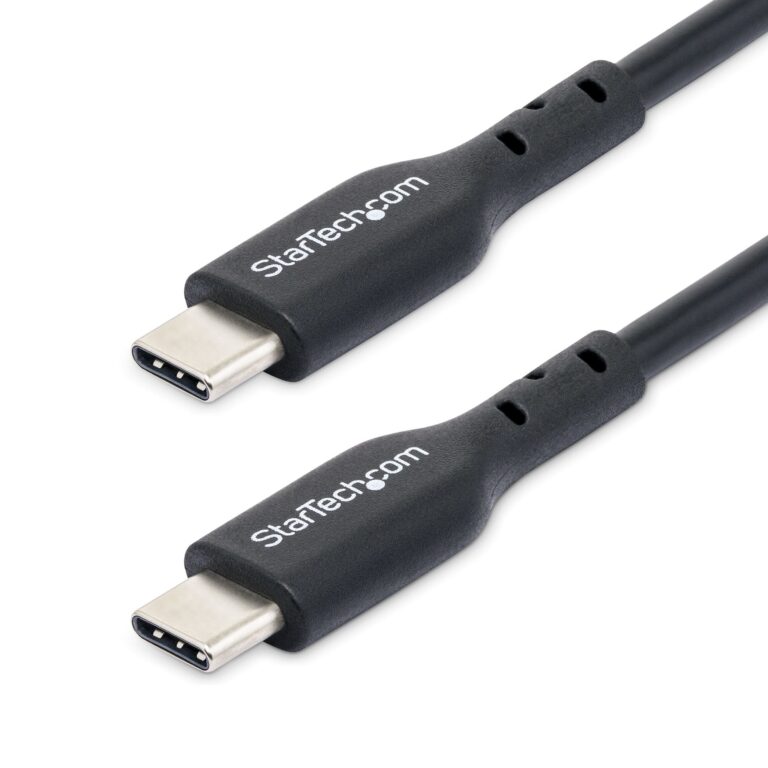 StarTech.com 6.6ft (2m) USB-C Charging Cable, Charge & Sync, 60W (3A) PD, USB 2.0 Laptop Charger Cable – Black USB C Charging Cord