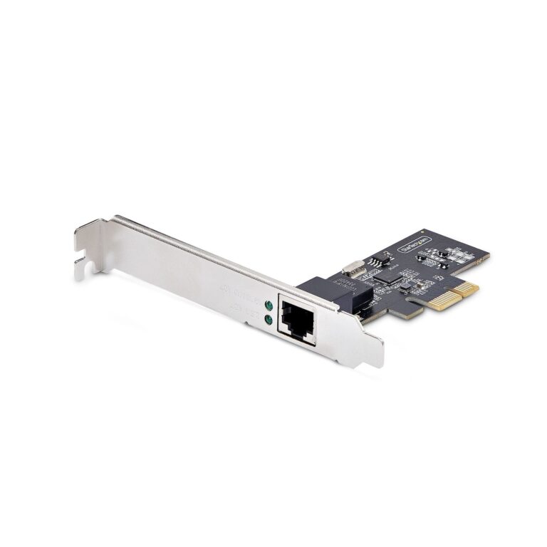 StarTech.com 1-Port 2.5Gbps NBASE-T PCIe Network Card, Intel® I225-V, Single-Port Computer Network Card, Ethernet MultiGigabit NIC, PCI Express