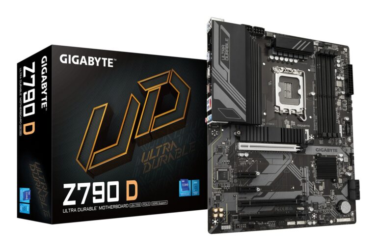 GIGABYTE Z790 D – Supports Intel Core 14th Gen CPUs, 12+1+１ Phases Digital VRM, up to 7600MHz DDR5 (OC), 3xPCIe 4.0 M.2, 2.5GbE LAN, USB 3.2 Gen 2